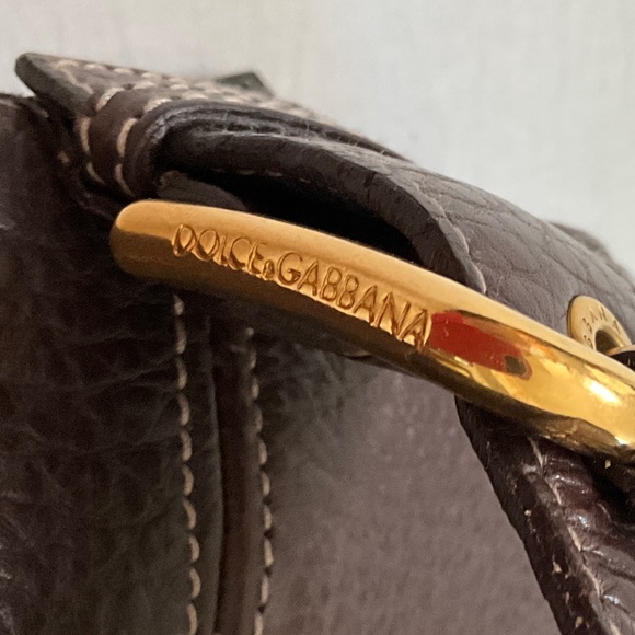 DOLCE & GABBANA Leather Weekender Duffle Satchel Brown - Picture 5 of 16